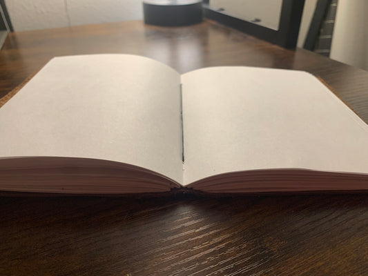 Simple Buffalo Leather Travel Journal gray thread