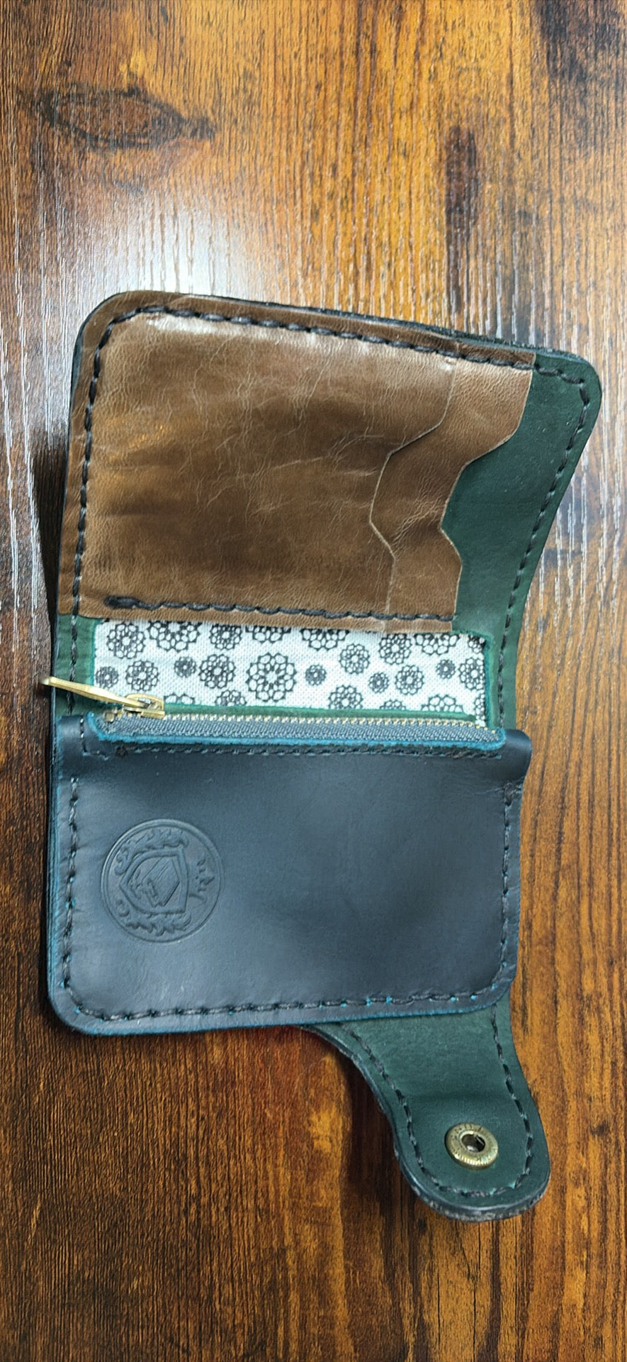 Handmade Bi-fold snap wallet