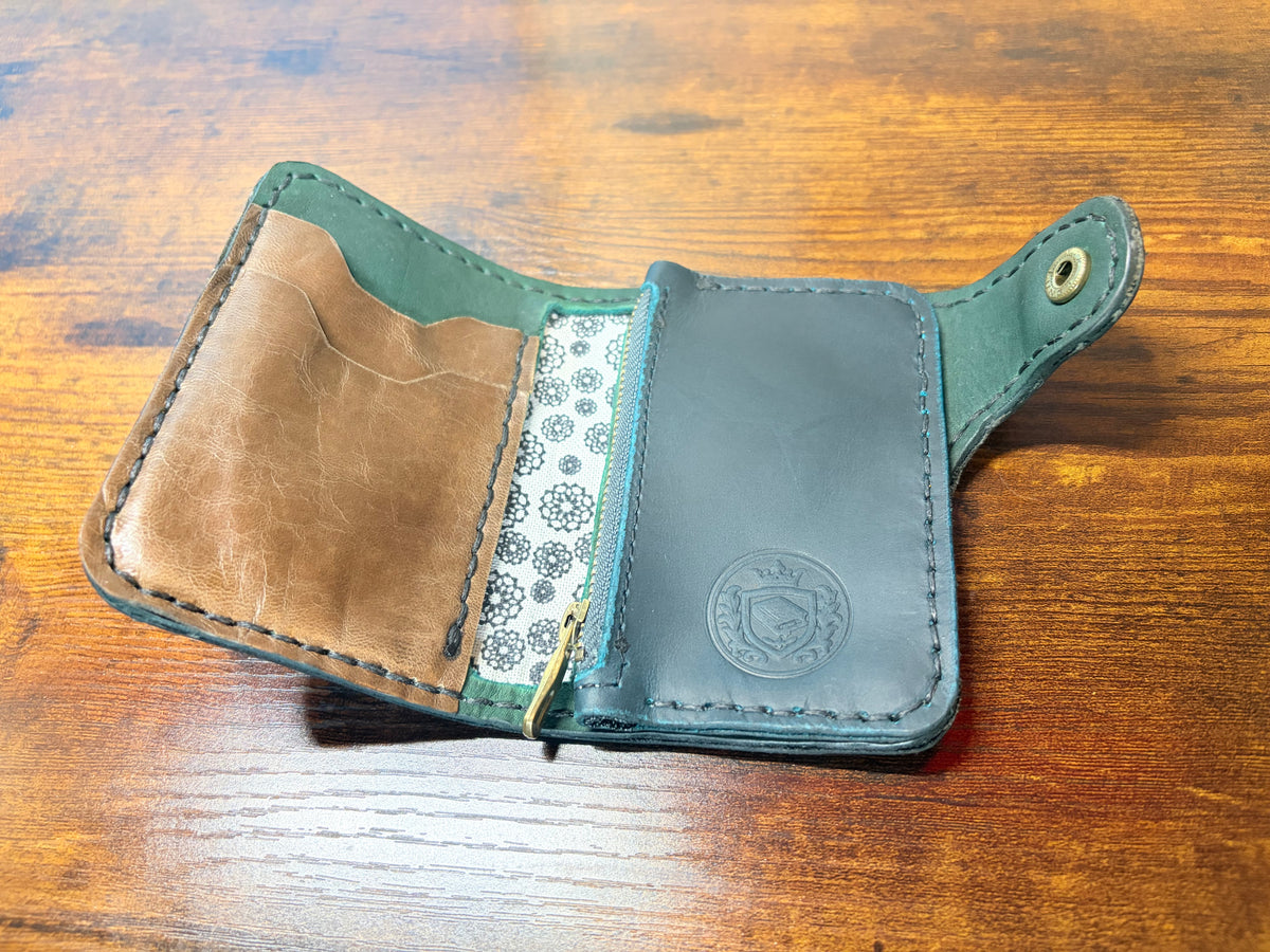 Handmade Bi-fold snap wallet