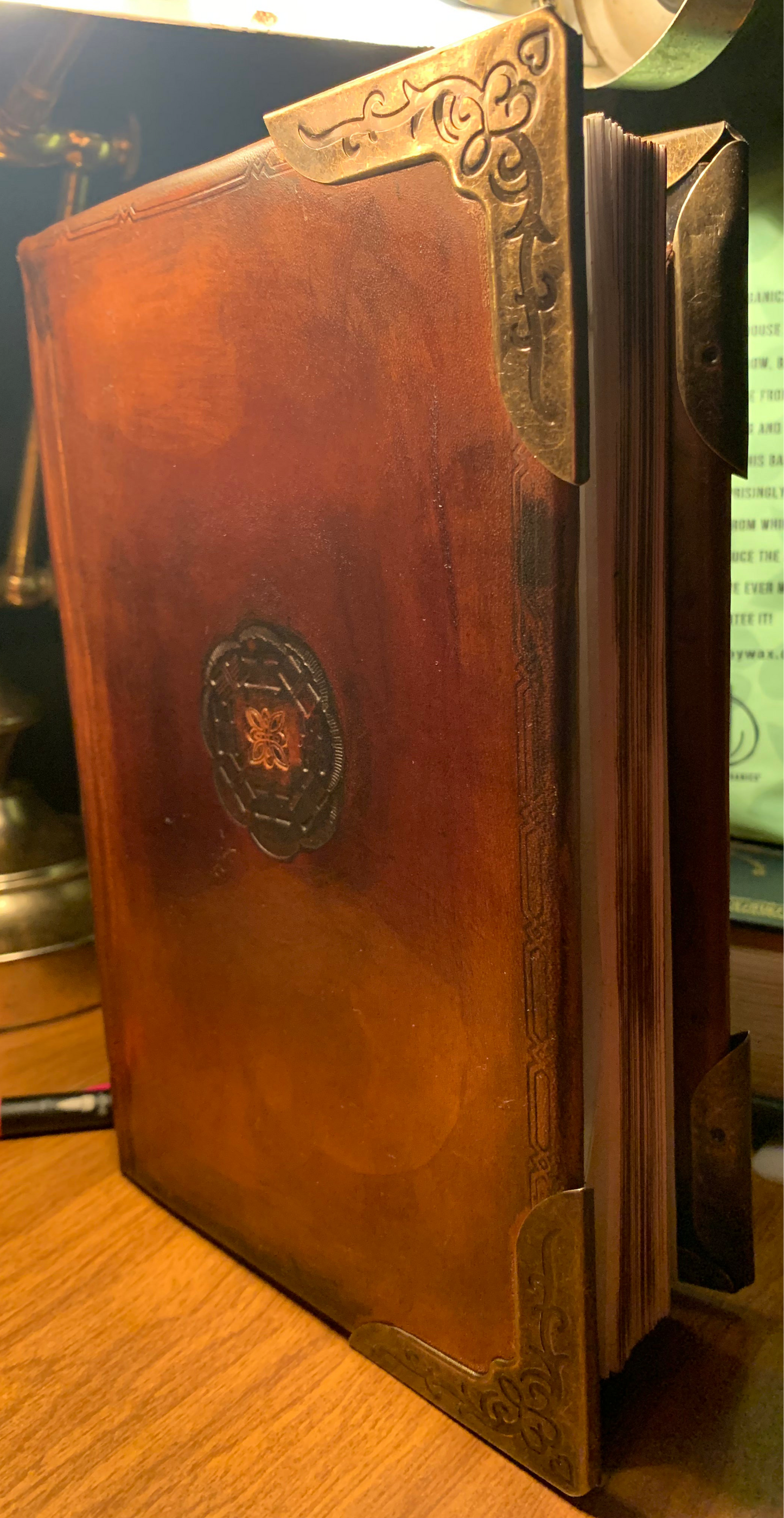Vintage Heavy Rustic Leather Journal 400 pg - Now on display at the Ferry County Food Co-op in Republic, WA!