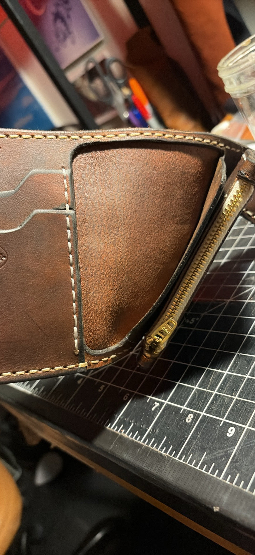 Hand made Vintage snap closure bi-fold Wallet