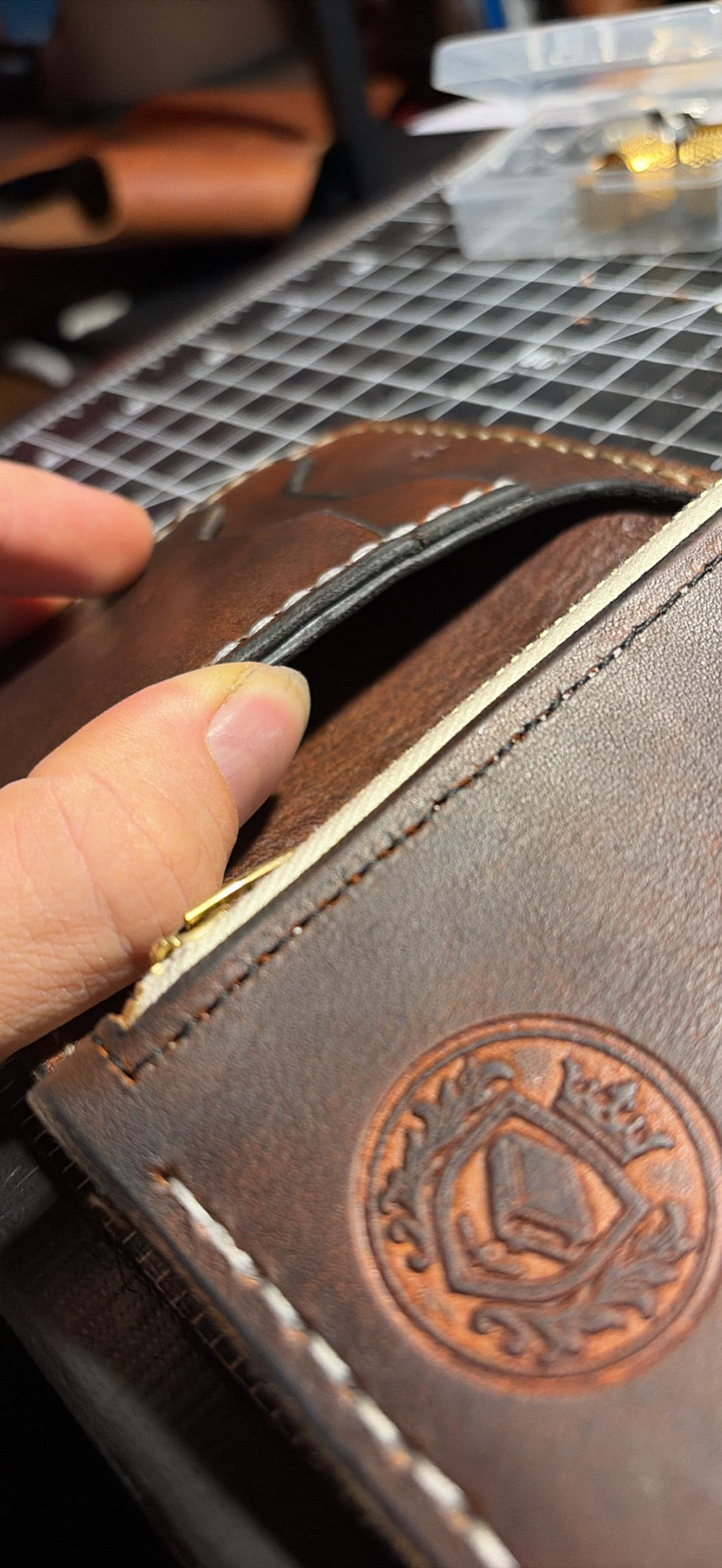 Hand made Vintage snap closure bi-fold Wallet