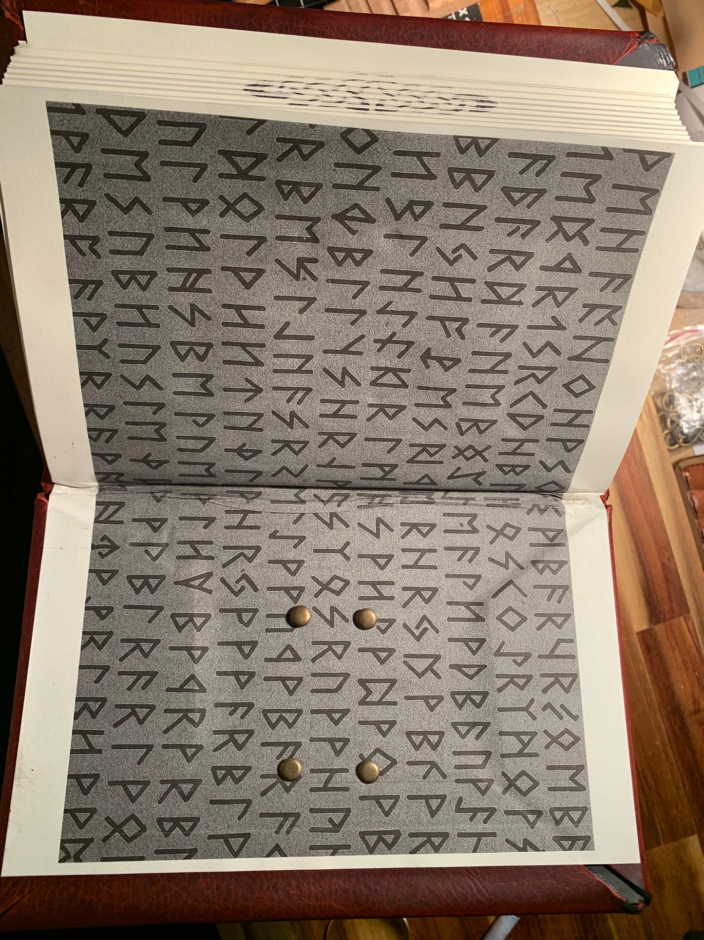 Oxblood 400 pg Grimoire style journal with clasp